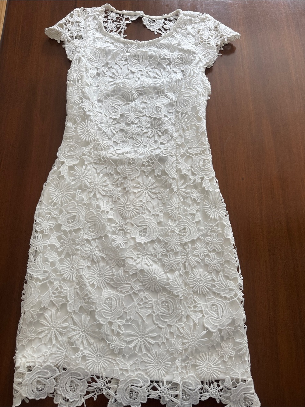 White Floral Lace Dress